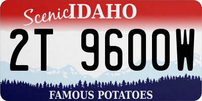 ID license plate 2T9600W