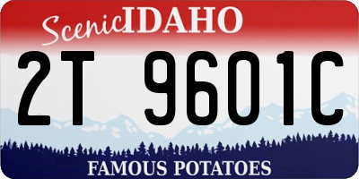 ID license plate 2T9601C