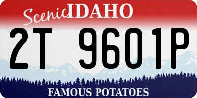 ID license plate 2T9601P