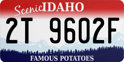 ID license plate 2T9602F