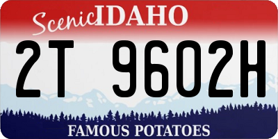 ID license plate 2T9602H