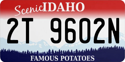 ID license plate 2T9602N