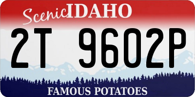 ID license plate 2T9602P