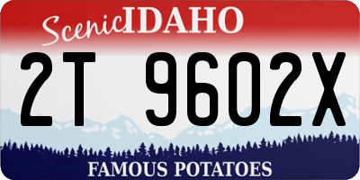 ID license plate 2T9602X