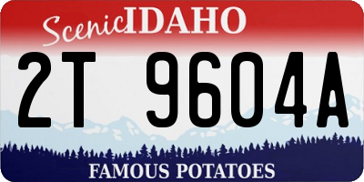 ID license plate 2T9604A