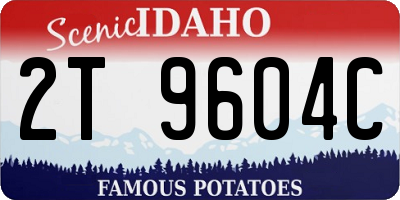 ID license plate 2T9604C