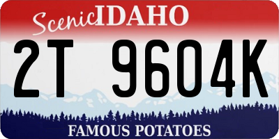 ID license plate 2T9604K