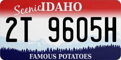 ID license plate 2T9605H