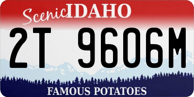 ID license plate 2T9606M