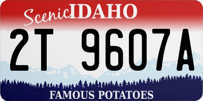 ID license plate 2T9607A