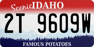 ID license plate 2T9609W