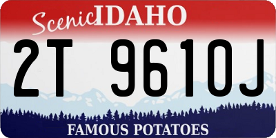 ID license plate 2T9610J