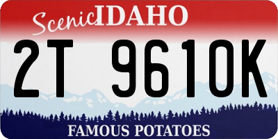ID license plate 2T9610K