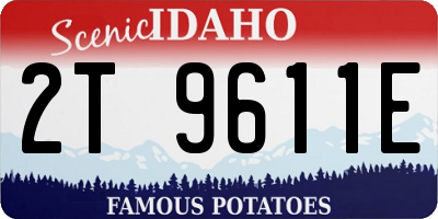 ID license plate 2T9611E