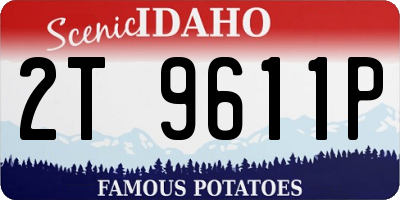 ID license plate 2T9611P
