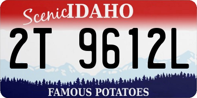 ID license plate 2T9612L