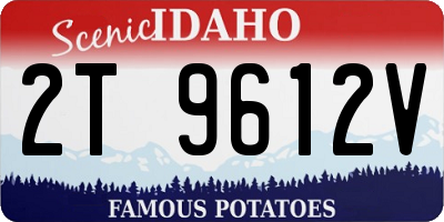 ID license plate 2T9612V