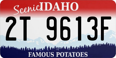 ID license plate 2T9613F