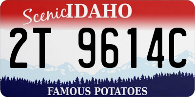 ID license plate 2T9614C