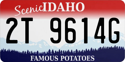 ID license plate 2T9614G