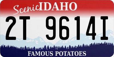 ID license plate 2T9614I