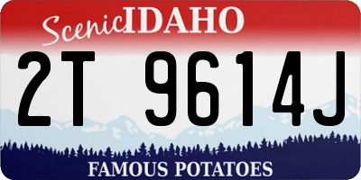 ID license plate 2T9614J