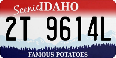 ID license plate 2T9614L