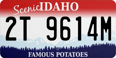 ID license plate 2T9614M