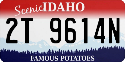 ID license plate 2T9614N