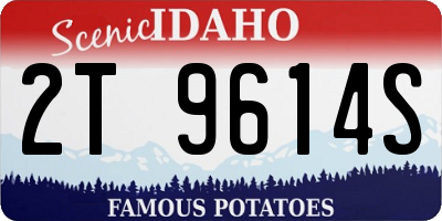ID license plate 2T9614S