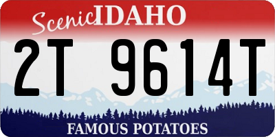 ID license plate 2T9614T