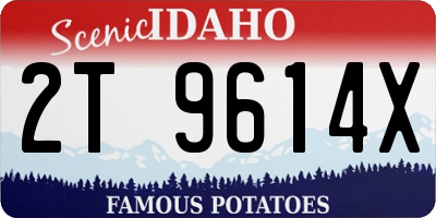 ID license plate 2T9614X
