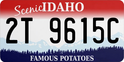 ID license plate 2T9615C