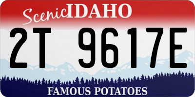 ID license plate 2T9617E