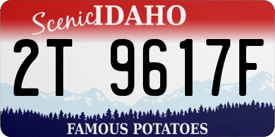 ID license plate 2T9617F