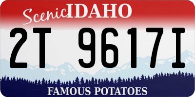 ID license plate 2T9617I