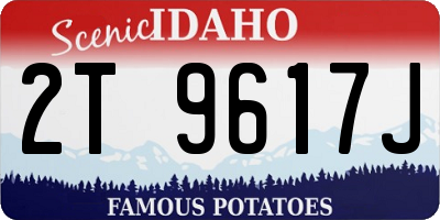 ID license plate 2T9617J