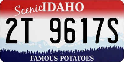 ID license plate 2T9617S