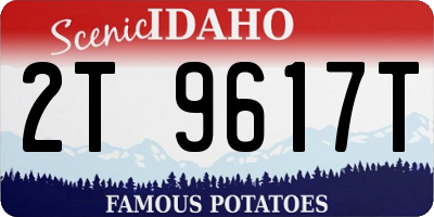 ID license plate 2T9617T
