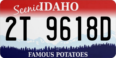 ID license plate 2T9618D