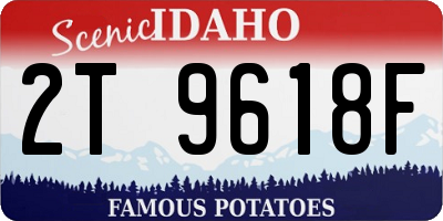 ID license plate 2T9618F