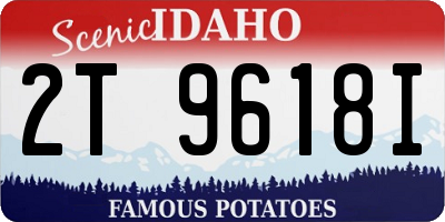 ID license plate 2T9618I