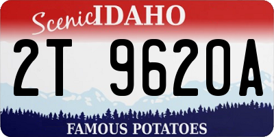 ID license plate 2T9620A