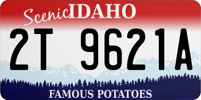 ID license plate 2T9621A