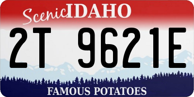 ID license plate 2T9621E