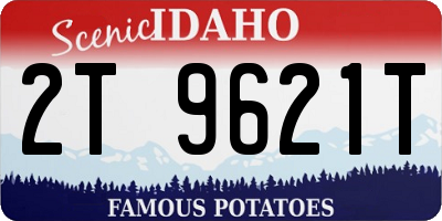 ID license plate 2T9621T