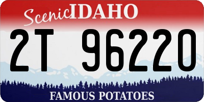 ID license plate 2T9622O