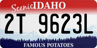 ID license plate 2T9623L
