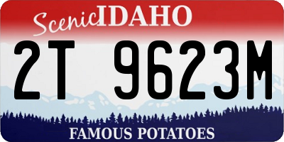 ID license plate 2T9623M