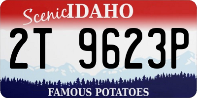 ID license plate 2T9623P